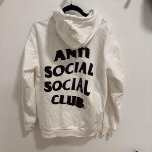 Anti Social Social Club “No Self Control” White Hoodie